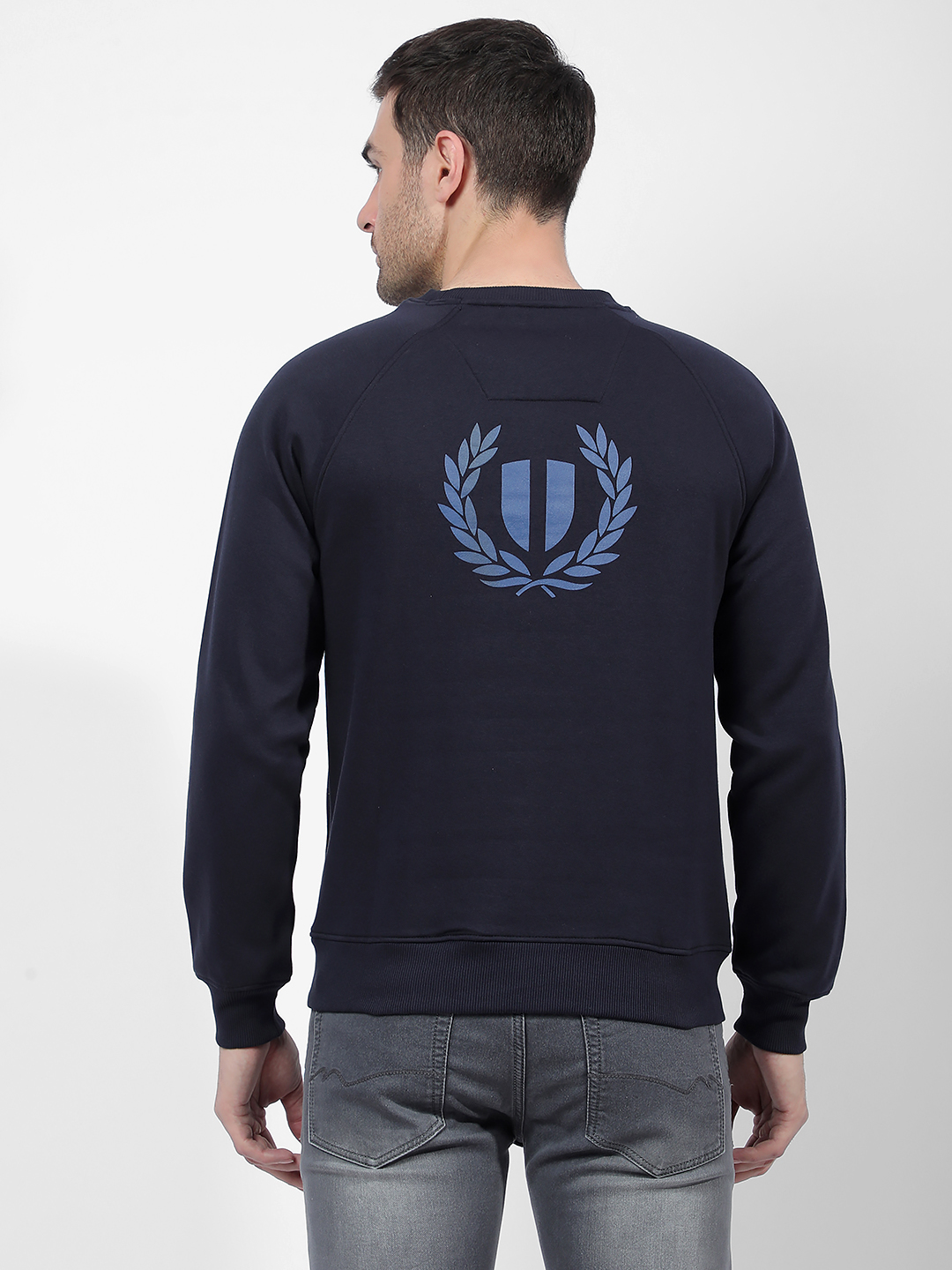 Numero Uno Men Blue Crew Neck Regular Fit Sweatshirt